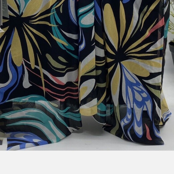 COCO Reef Contours Current Bra Sized Mesh Layer Tankini Top in Retro Swirl 36D - Picture 7 of 9